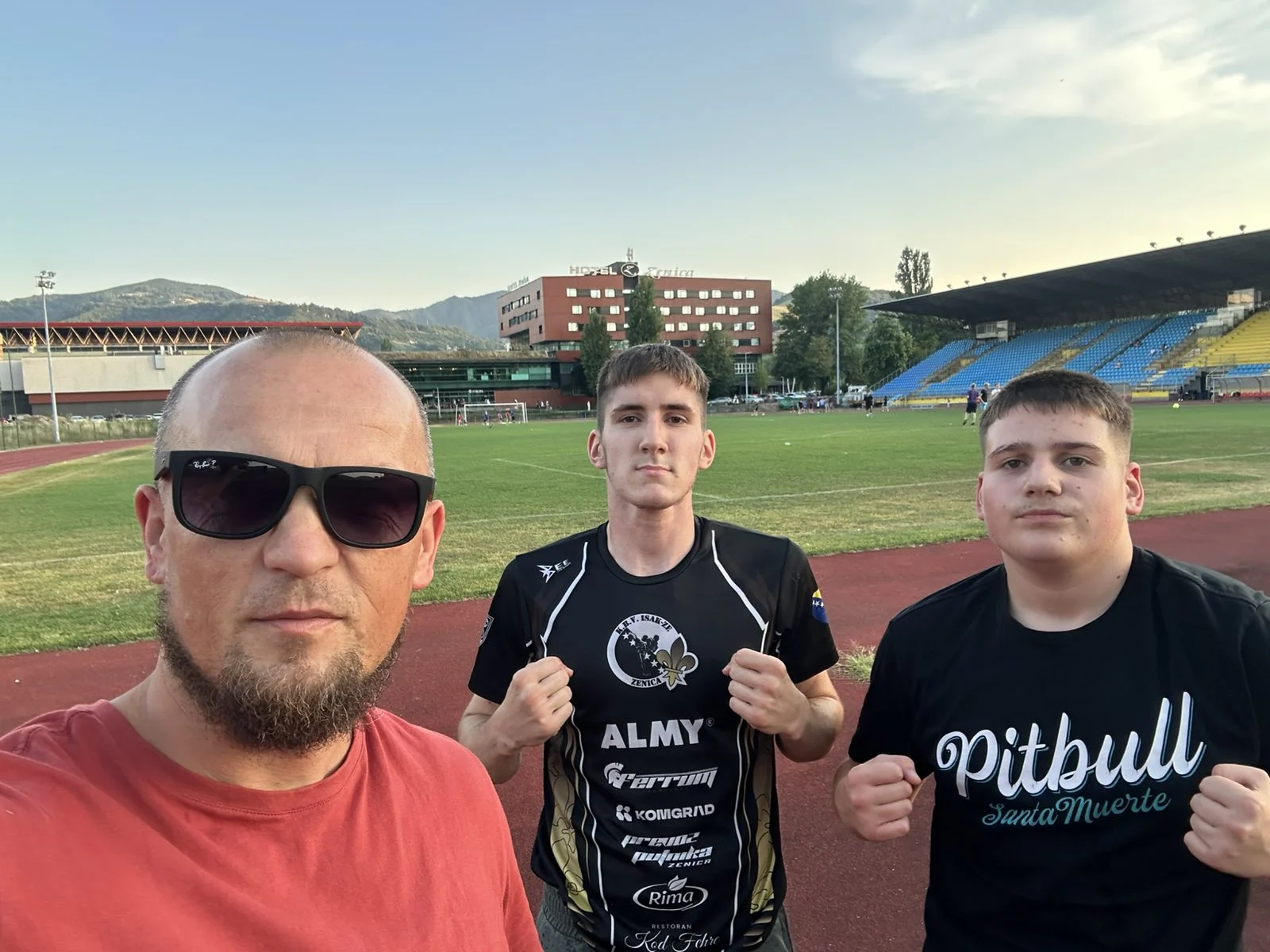 Alem Kadrić na pripremama sa trenerom i klupskim kolegom